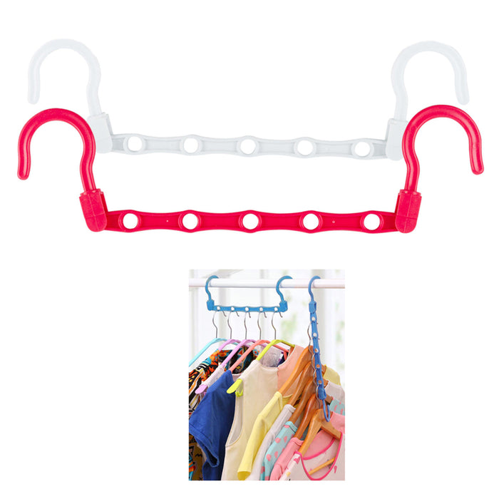 4pc Hangers Space Saving Clothes Closet Rack Organizer Hook Saver Fold On TV New