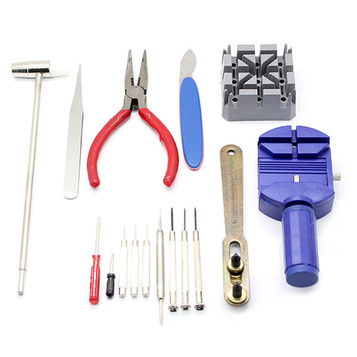 16 Pc Watch Repair Tool Kit Pin Strap Link Remover Back Case Opener Watchmaker !