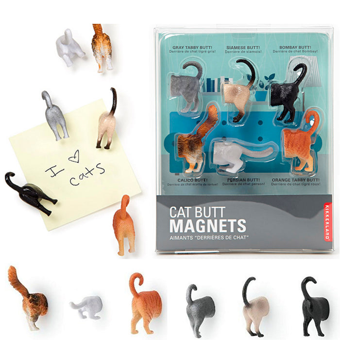 6 Kikkerland Animal Butt Magnets Fridge Strong Magnetic Surface Gift Novelty New