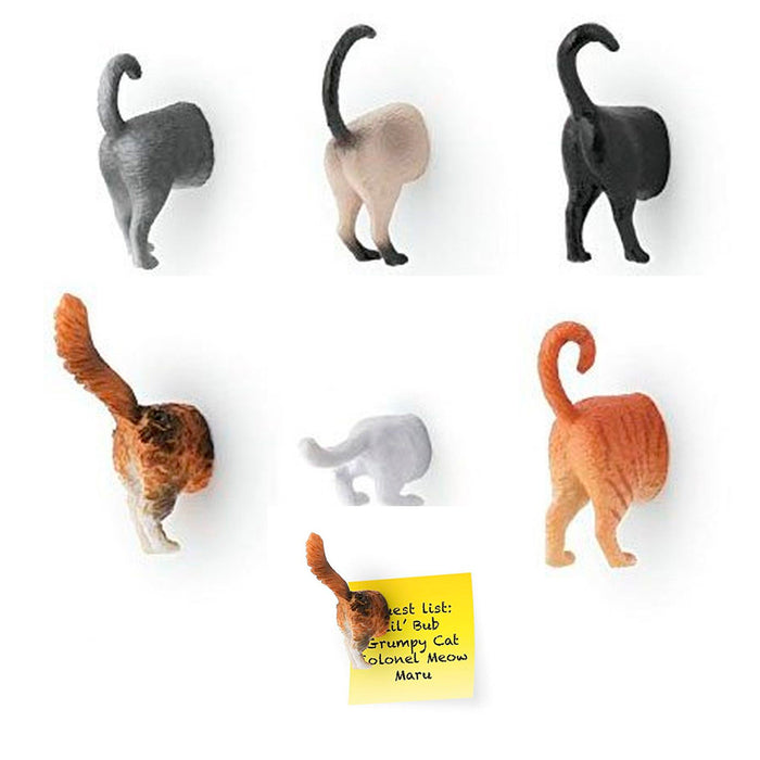 6 Kikkerland Animal Butt Magnets Fridge Strong Magnetic Surface Gift Novelty New