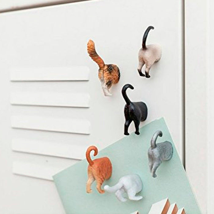 6 Kikkerland Animal Butt Magnets Fridge Strong Magnetic Surface Gift Novelty New