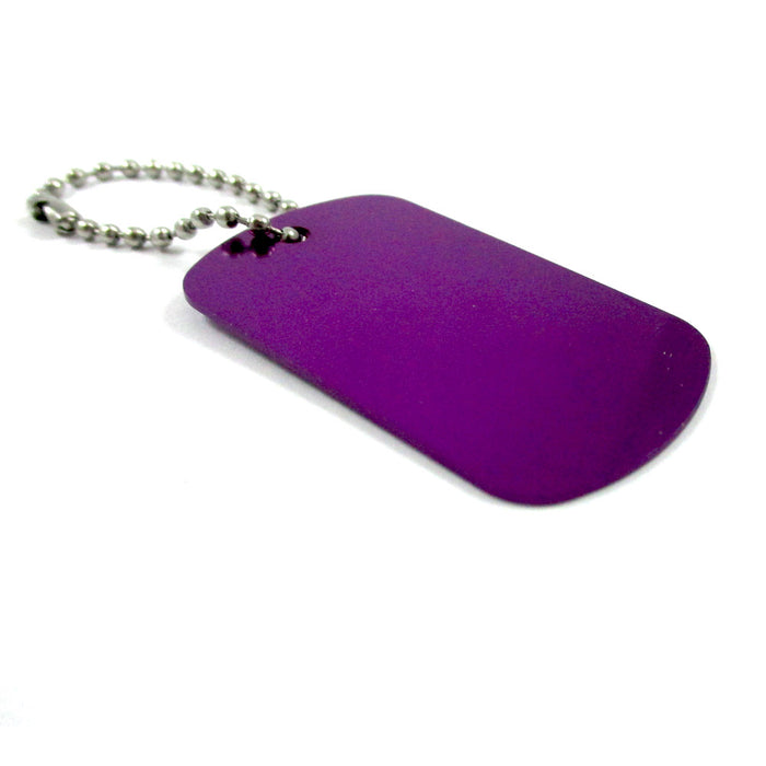 12PC Colorful Stamping Blanks Anodized Aluminum Pet ID Tag Engraved Personalized