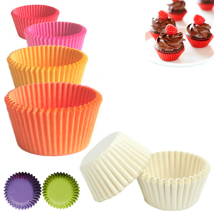 240 Pc Cupcake Liners Colorful Paper Baking Cups Muffin Mini Cake Mold Assorted