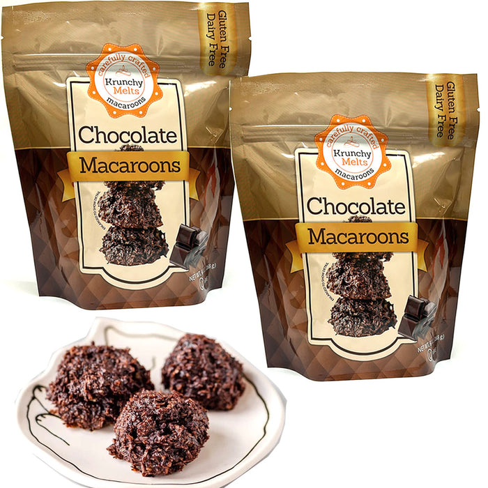 2 Pk All Natural Chocolate Macaroons Coconut Cookies Gluten Dairy Free Sweets