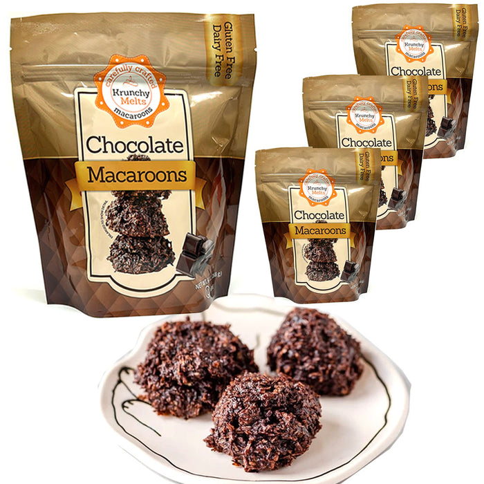 4 Pk Gluten Free Chocolate Macaroons Natural Coconut Cookies Kosher Non Dairy