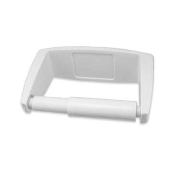 Plastic Toilet Paper Roll Holder Tissue Bathroom Dispenser Wall Mounted Hook Wht