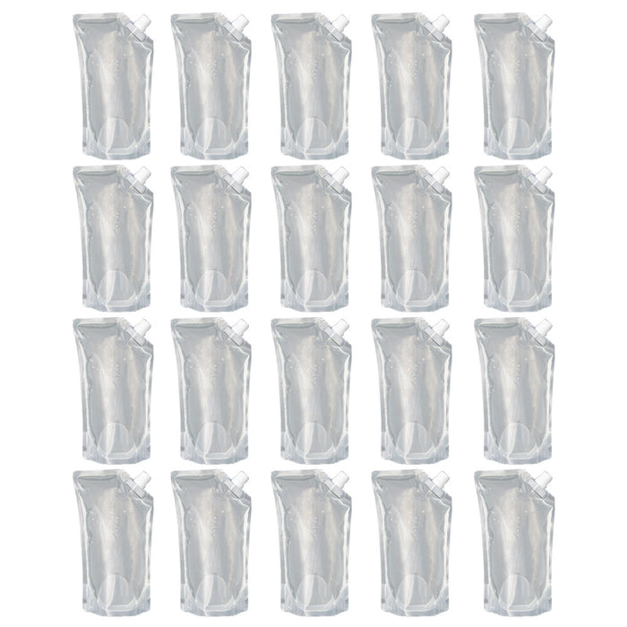 20 Folding Water Bottles Collapsible Pouch BPA Free Emergency Survival Hiking