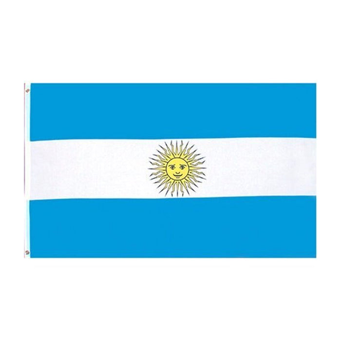 Argentina Flag 3' x 5' Banner Grommets Fade Resistant Premium Quality Soccer Cup