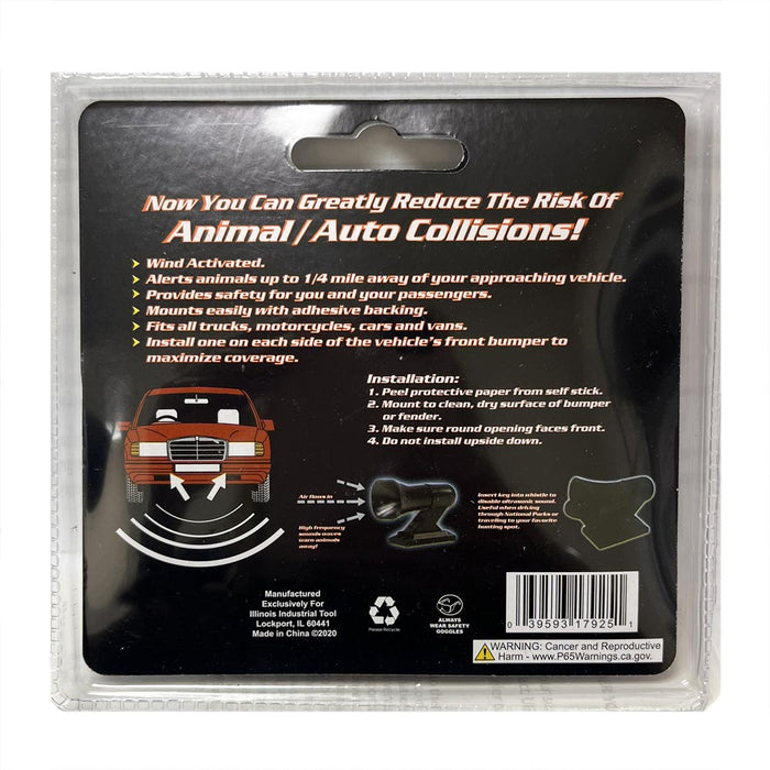 4 Ultrasonic Car Deer Warning Whistles 2 Packs Auto Safety Alert Device Safety !
