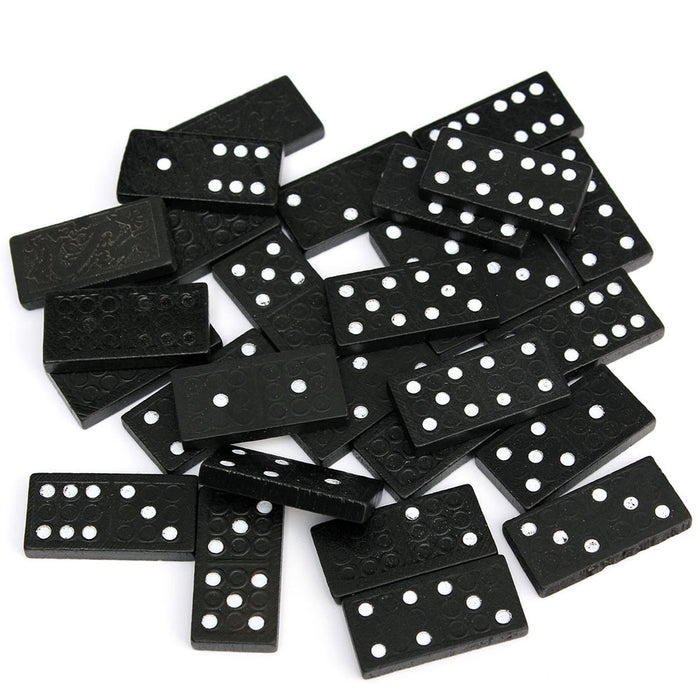 Playing Cards Domino Game Set Wooden Box Traditional Classic Family Play Games