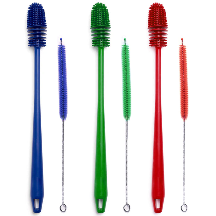 2pc 12" Silicone Bottle Brush 2pc Straw Cleaner Reusable Clean Brushes Baby BPA