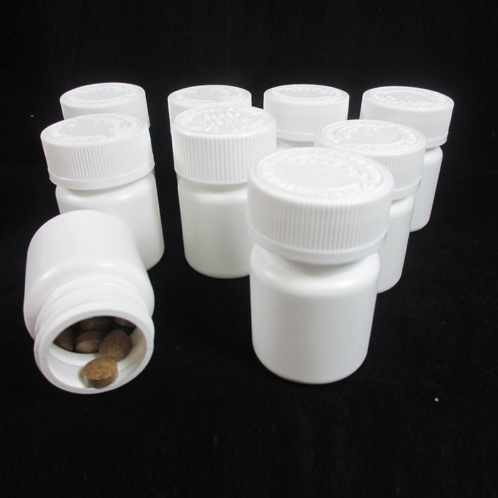 12 x Pill Bottle 30 ML Pharmaceutical Plastic Container Pet Screw Cap Vitamin