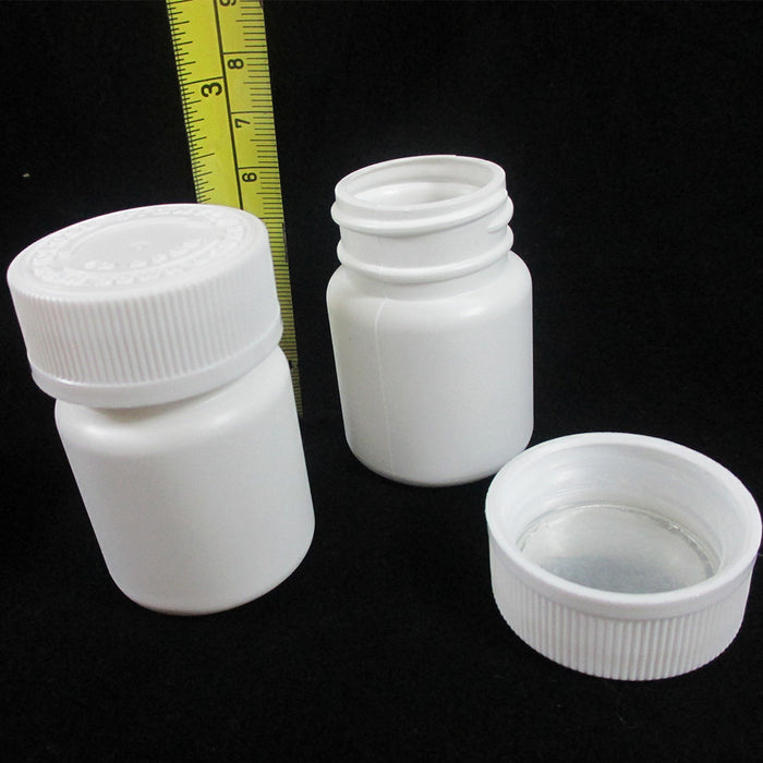 50 Empty Plastic Pill Bottles Medicine Container Vitamin Capsule Drug Holder Lot