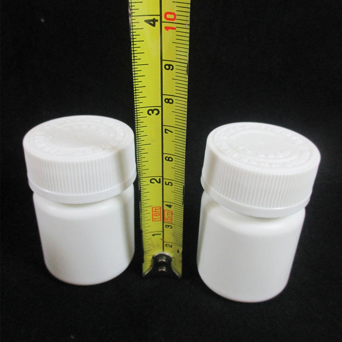 24 Small Plastic Pill Container Pet Bottles Screw Cap Jars Vitamin Tablet 30 ML