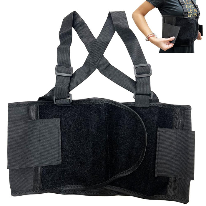 Large/XLarge  36"-44" Heavy Duty Weight Lift Lumbar Lower Back Support Belt Brace Waist Suspender Work