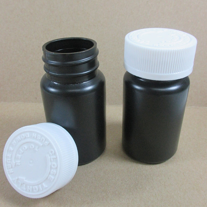 2 Empty Plastic Pill Bottles Medicine Container Vitamin Case Drug Capsule Holder