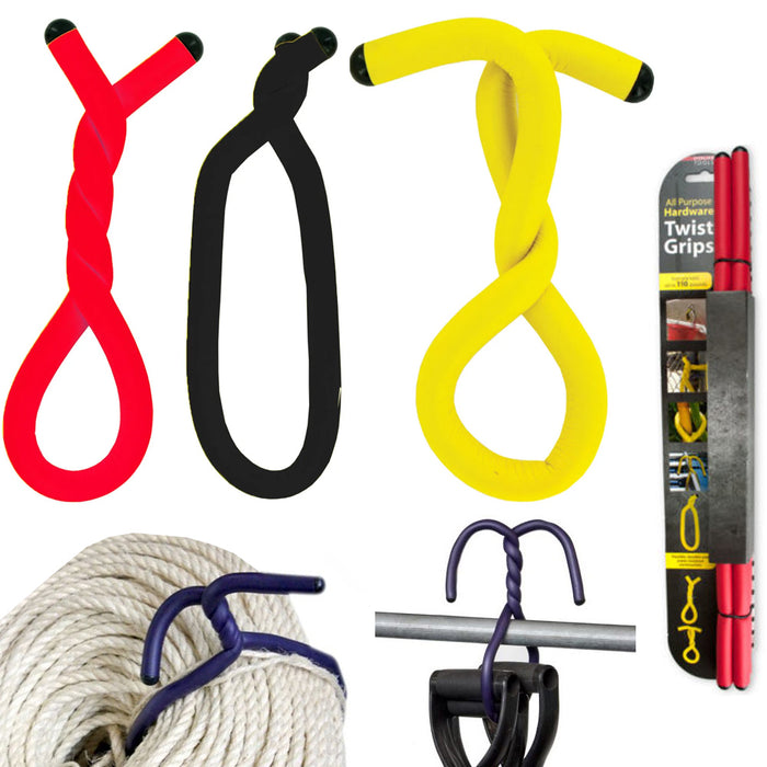 4pc All Purpose Twist Grips Heavy Duty Cable Ties Fastener Home Garage Organizer