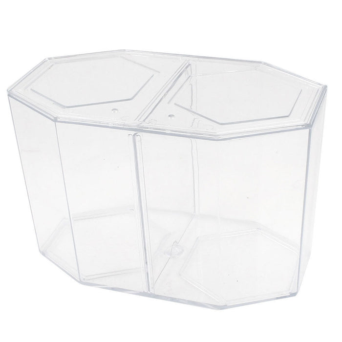 1 Dual Betta Hex Kit Tank Pet Aquatic Fishes Aquarium Habitat Office Home Decor