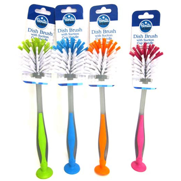 4 PC Scrub Brush Standing Suction Cup Sink Scrubber Dish Kitchen Gadgets Washing