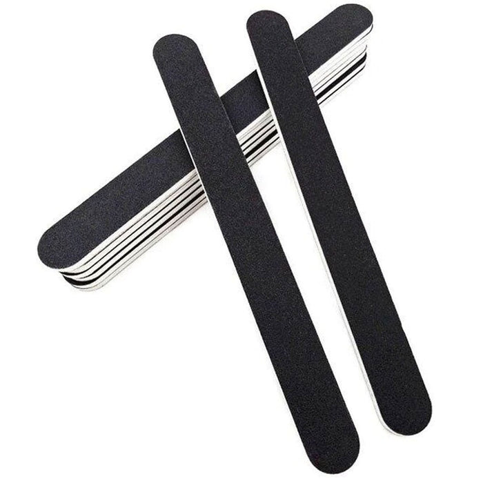 6 X Heavy Duty Nail File Double Sided Manicure Salon Emery Boards #100 #180 Grit
