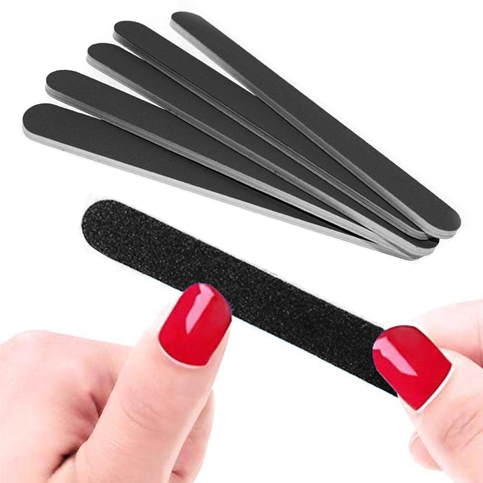 6 X Heavy Duty Nail File Double Sided Manicure Salon Emery Boards #100 #180 Grit