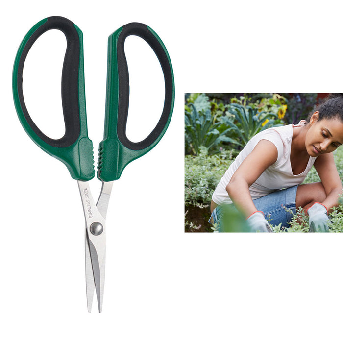 6" Plant Trimmer Garden Pruning Scissors Stainless Steel Bonsai Straight Shears