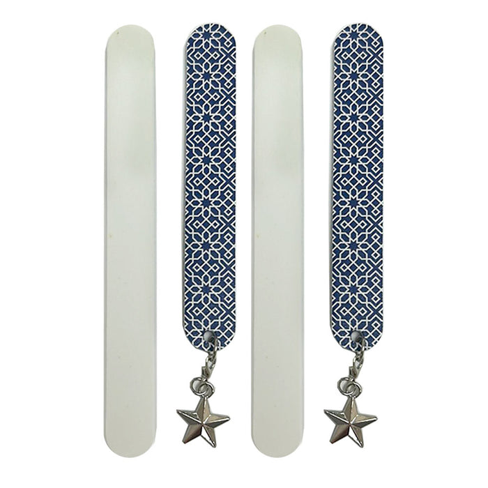 4 Pk Pro Dual Sided Nail Files Washable Salon Emery Board Manicure Buffer Tools