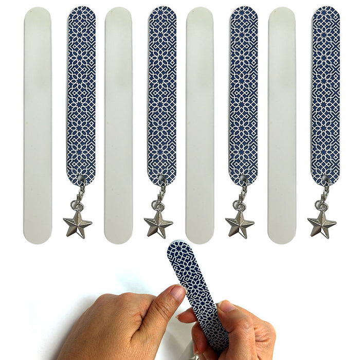 8 Pk Double Sided Nail Files Fingernail Washable Salon Boards Emery Manicure