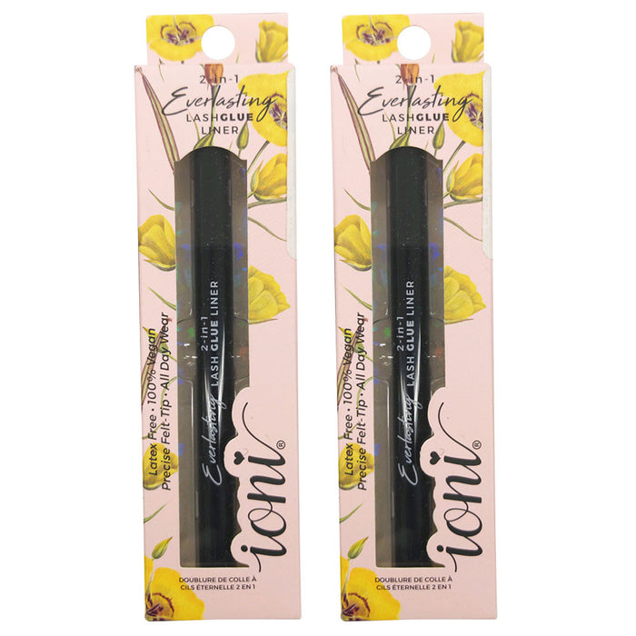 2 Pc 2 in 1 Lash Glue Eye Liner Pen Eyelash Extension Adhesive Vegan Latex Free