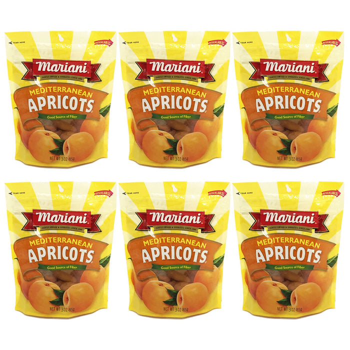 6 Bags Mariani Apricots Dried Fruit Vegan Snack Fat Free Treat Nature Candy 3oz