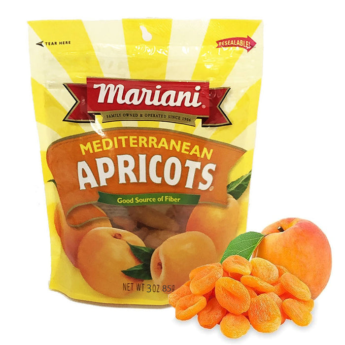 Mariani Premium Ultimate Dried Apricots Fruit Gluten Free Vegan Fat Free 3oz Bag
