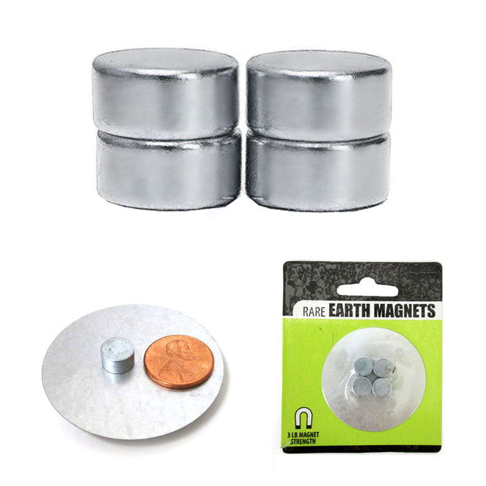 4 Rare Earth Magnets Super Strong Disc Neodymium Round 3/8 5 mm 3 Lbs Strength
