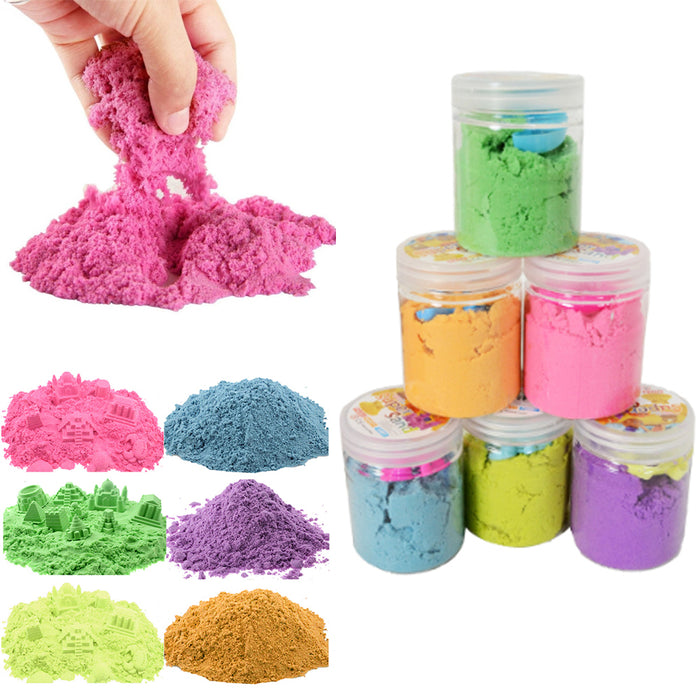 6 Pk Magic Sand Play Moldable Sand Kids DIY Slime Sensory Non Toxic Toy