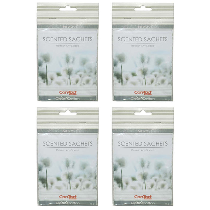 4 Packs Scented Sachet Clean Cotton Drawer Bags Fresh Scent Air Freshener 8 Pc