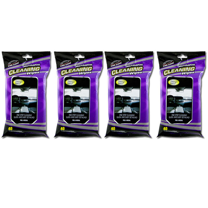 160 Ct All Purpose Cleaning Wipes Car Auto Wet Towelettes Cloths Interior Glass