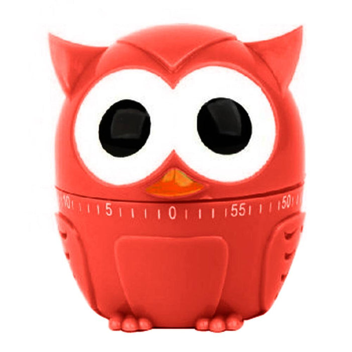 Kikkerland Kitchen Timer OWLET Little Owl 55 Minute in Blue Red or Green New