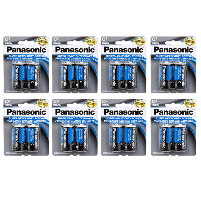 16 X Panasonic C Batteries Super Heavy Duty Carbon Zinc Battery 1.5V Home Office