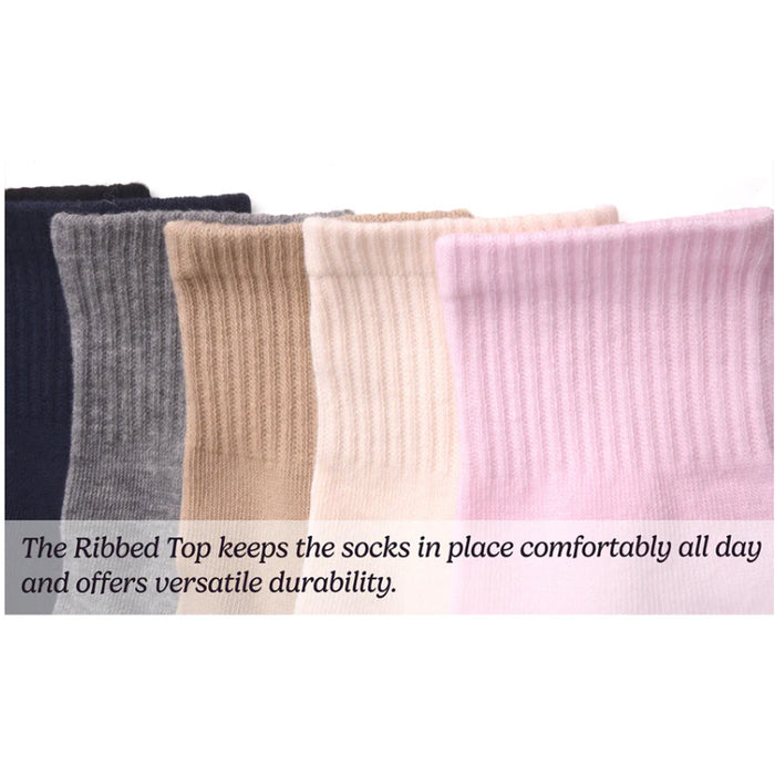 6 Pair Girls Socks Size 6-8 Crew Low Cut Quarter Kids Cute Colorful Casual Solid