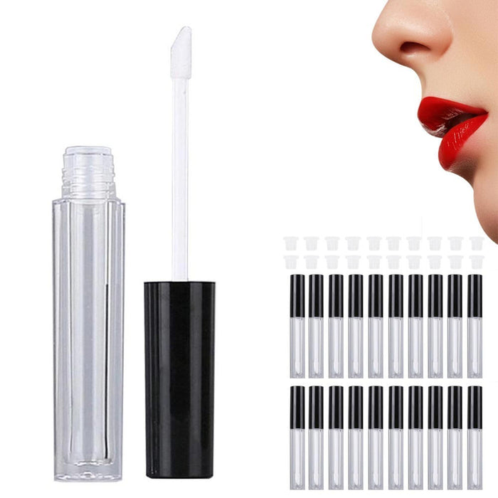 20 Pc Clear Lip Balm Gloss Tube Refillable Empty Containers Lipstick Makeup 10ml