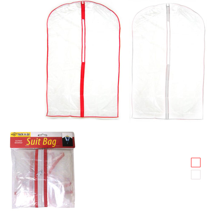 6X Clear Foldable Garment Bags 34" Suit Dress Jacket Cover Zipper Storage Travel