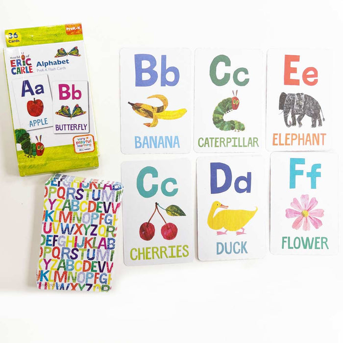 Eric Carle 144 Flash Cards PreK-K Toddler Animal ABC Numbers Words Color Shapes