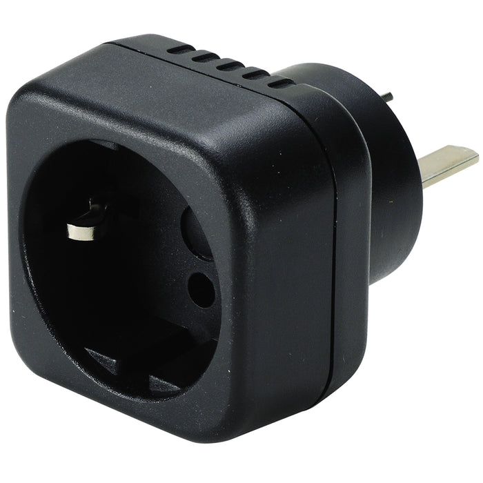 2 X Schuko EU To Australian European Grounded Adapter Plug 2 Pin to 3 AU Travel