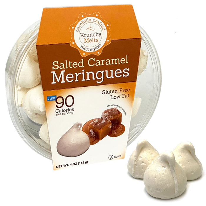 4 Pk Salted Caramel Meringue Cookies Sweets Fat Gluten Nut Free 90 Calorie Snack
