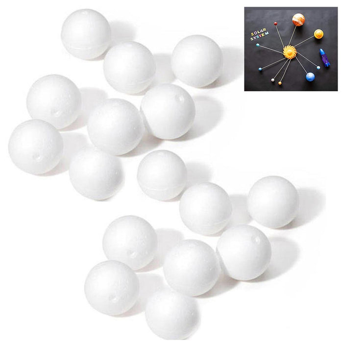 40 Pc Foam Balls 1" Round White Foam Polystyrene Art Craft School Projects