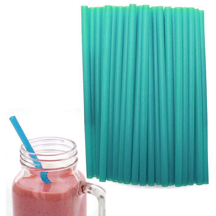 200 Ct Turquoise Wide Jumbo Drinking Straws Milkshake Smoothie Party Wedding 9"