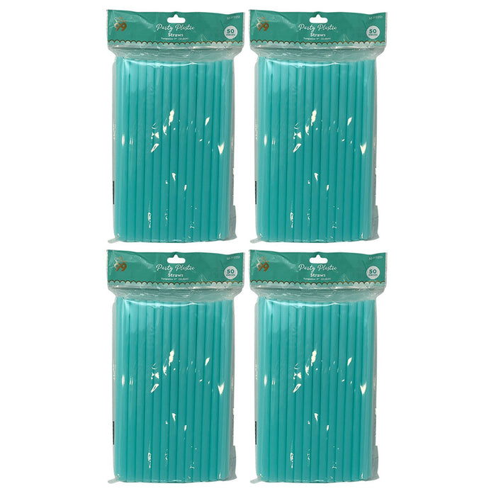200 Ct Turquoise Wide Jumbo Drinking Straws Milkshake Smoothie Party Wedding 9"