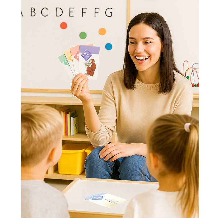 6pk Kids Flash Cards Toddlers Learning 54 Double Sides Alphabets Educational Toy