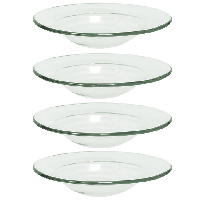 4 Pc Replacement Glass Dish Electric Oil Warmer Lamps Aromatherapy Warmers 4"