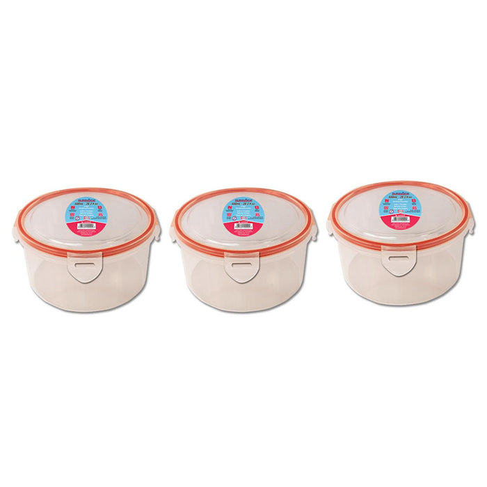 10 Pk Plastic Meal Prep Round Containers Airtight Lid BPA Free Food Storage Set