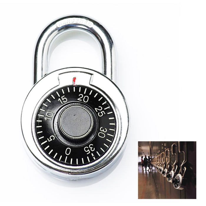1Pk Combination Lock 3-Digit Padlock Keyless Gym School Luggage Heavy Duty Steel